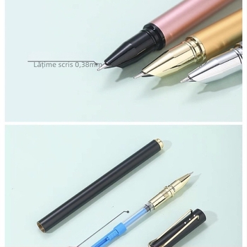 Hero stilou de tip fountain cu sac de cerneală înlocuibil, corp din plastic, vârf din oțel inoxidabil, modele A01/A02/A02A