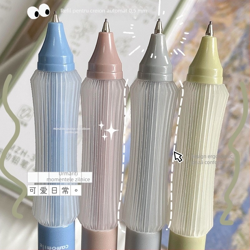 Creion mecanic HB grafit, carcasă din plastic, mecanism de avansare grafit, destinat elevilor din învățământ primar