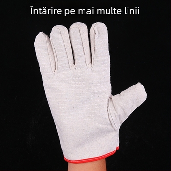 Mănuși de sudură din pânză, strat dublu, cusătură cu 24 de fire, greutate 93 g