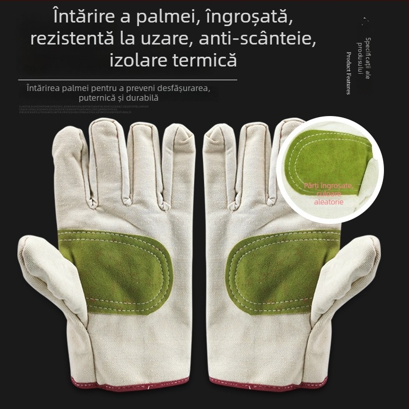 Mănuși de lucru din pânză pentru sudură – rezistență la temperaturi înalte, 27 cm lungime, Sevesta Shield, pentru sudură electrică și tăiere, reparații ale utilajelor