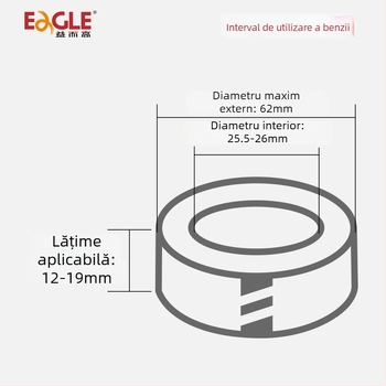 Dispenser inteligent de bandă adezivă de mână, corp din plastic, model Yier Gao belt conveyor, lățime bandă 12–19 mm, greutate netă 182 g