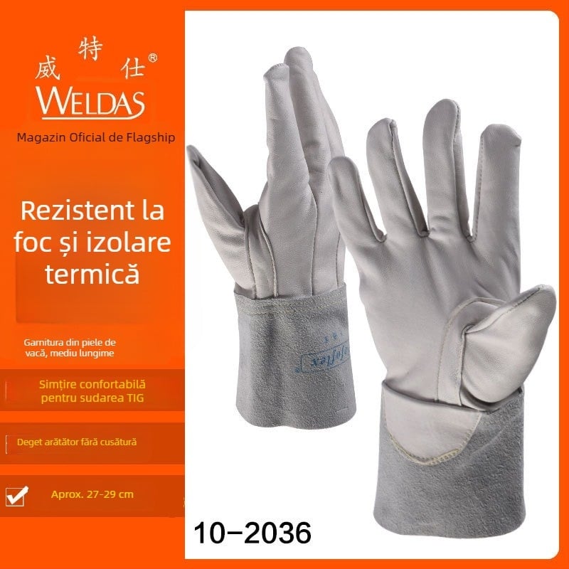 Mănuși de sudură din piele de vițel, sudură cu arc TIG, prelucrare metalică