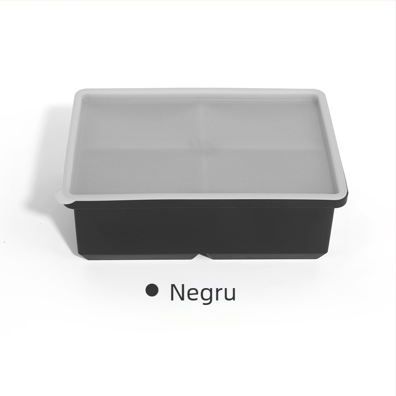 Formă pentru cuburi de gheață din silicon alimentar, 4 cavități, cu capac, pentru acasă, DIY, congelare rapidă și demoldare ușoară