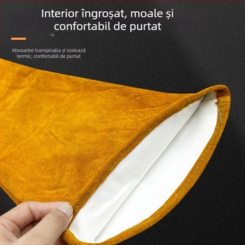 60 cm mănuși de sudură, lungime extinsă, izolație termică, protecție împotriva arsurilor, protecție anti-zgârieturilor și mușcăturilor pentru animale de companie