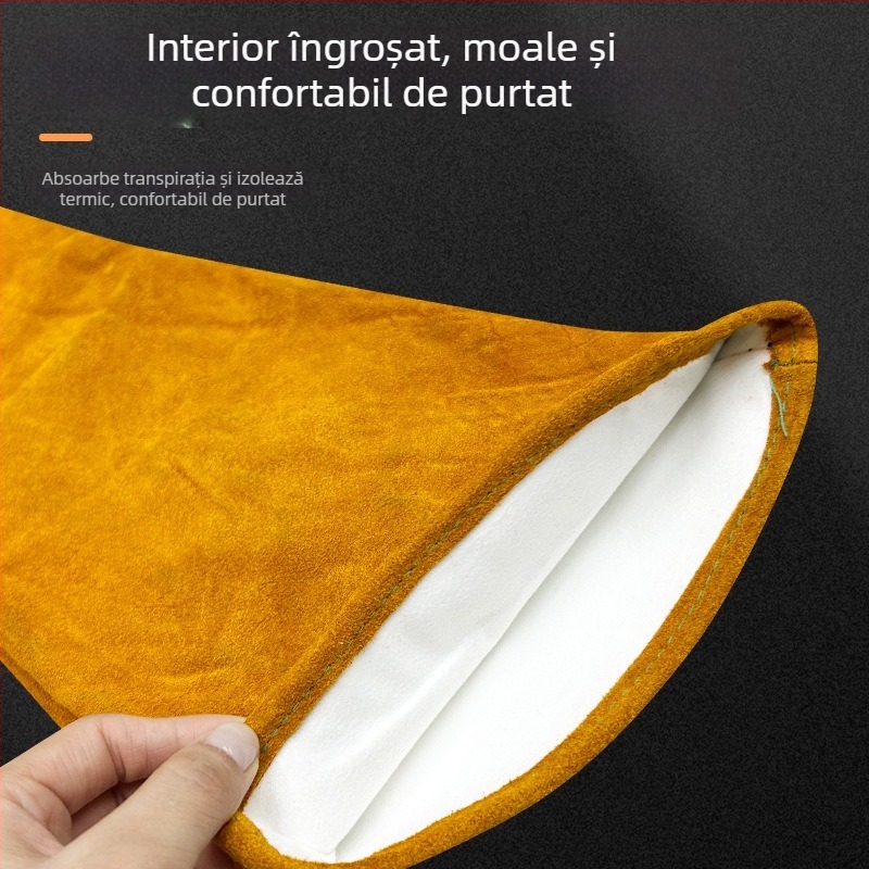 60 cm mănuși de sudură, lungime extinsă, izolație termică, protecție împotriva arsurilor, protecție anti-zgârieturilor și mușcăturilor pentru animale de companie