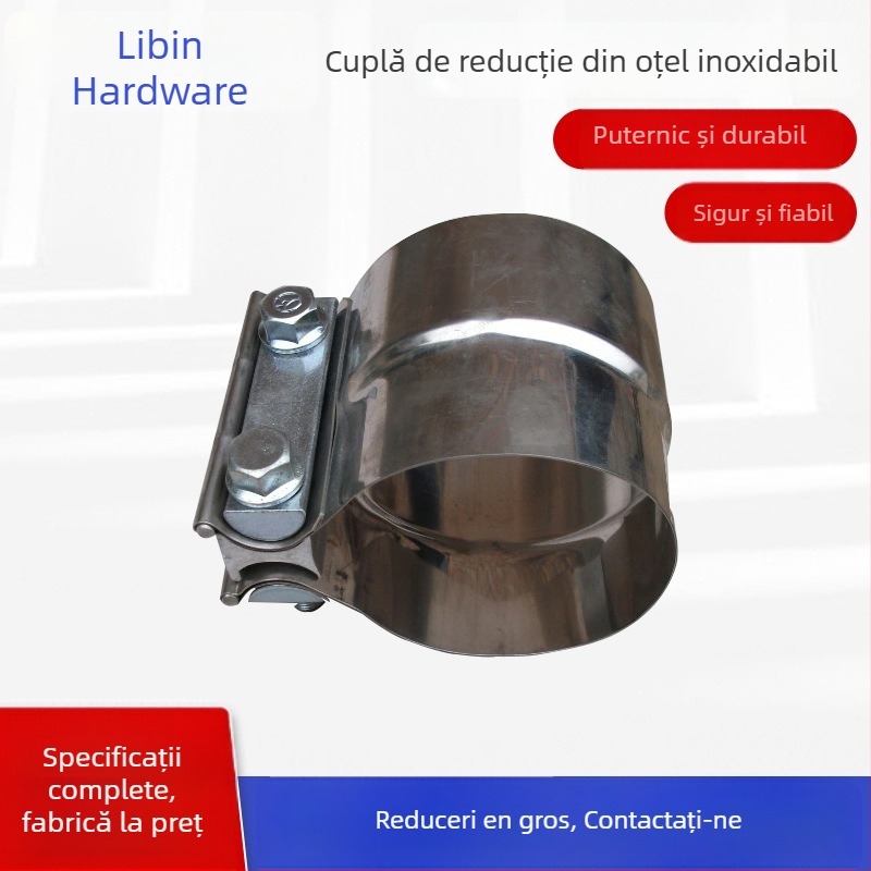 Colier din oțel inoxidabil pentru reducere - pentru sistemul de evacuare, diametru nominal 127×132, diametru de fixare 125×130, grosime 0,5 mm