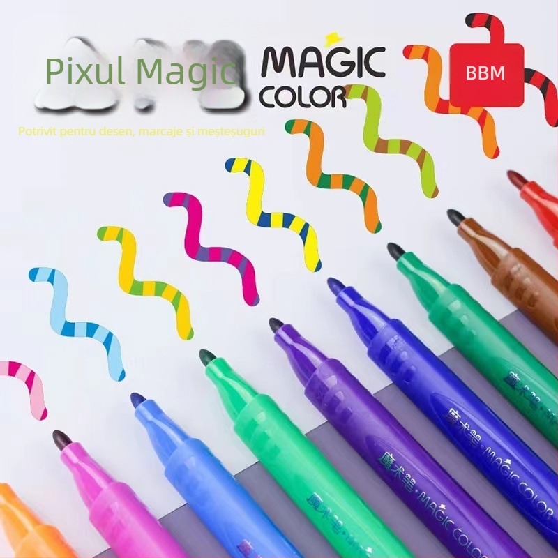 Pix Magic Pen: carcasă din plastic, linie de 1,2 mm, pentru pictură și marcaj, ambalat într-o cutie