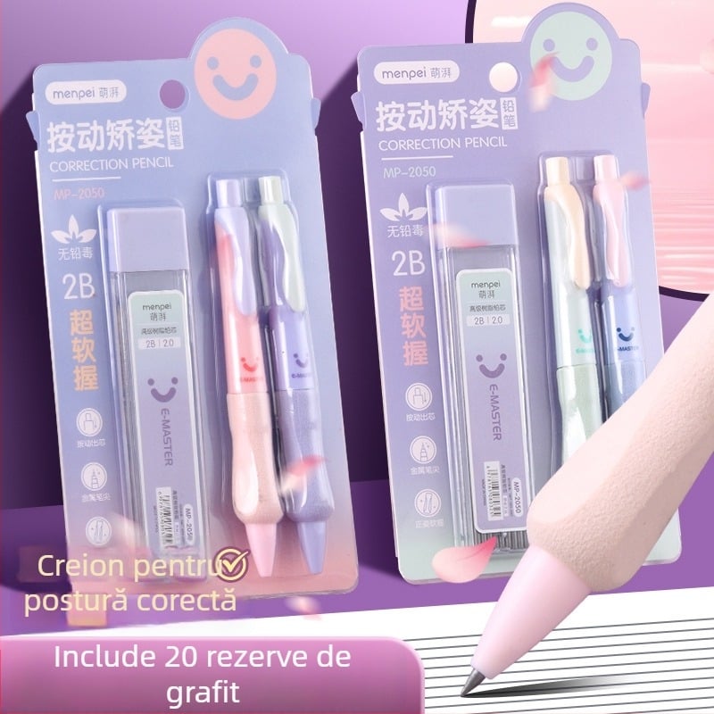 Creion pentru corectarea posturii cu mecanism rotativ, 2B, MP-2050