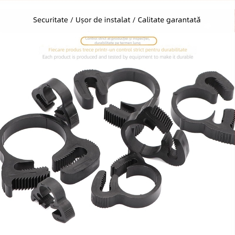 Clamă din nylon pentru țevi și furtunuri, diametru nominal 26.1 mm, diametru de prindere 6.1–24.5 mm, interval de aplicare 6.1–24.5 mm
