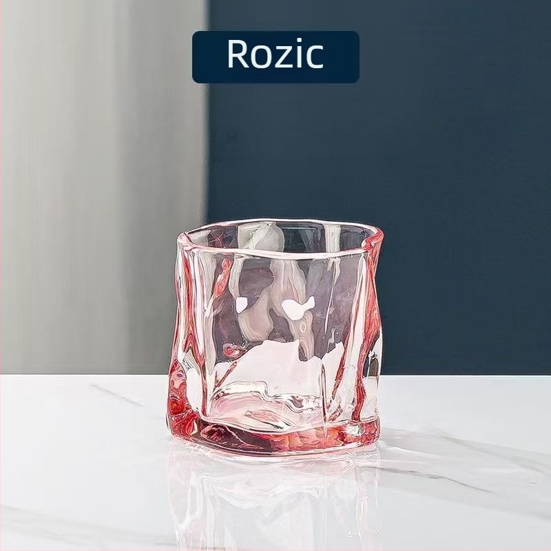 Set de pahare pentru whisky, material din sticlă, capacitate 101-200 ml, stil japonez cu decolorare, ambalat într-o cutie din carton.