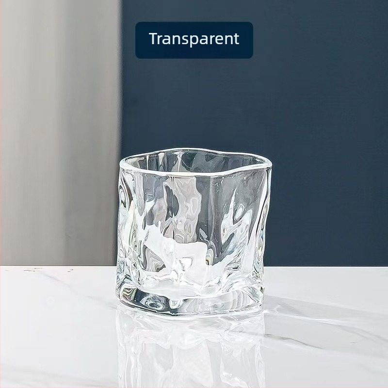 Set de pahare pentru whisky, material din sticlă, capacitate 101-200 ml, stil japonez cu decolorare, ambalat într-o cutie din carton.