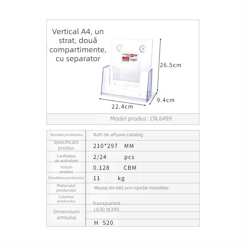 Kaboss suport de afișaj din acrilic pentru birou - multi-strat pentru cataloage și pliante