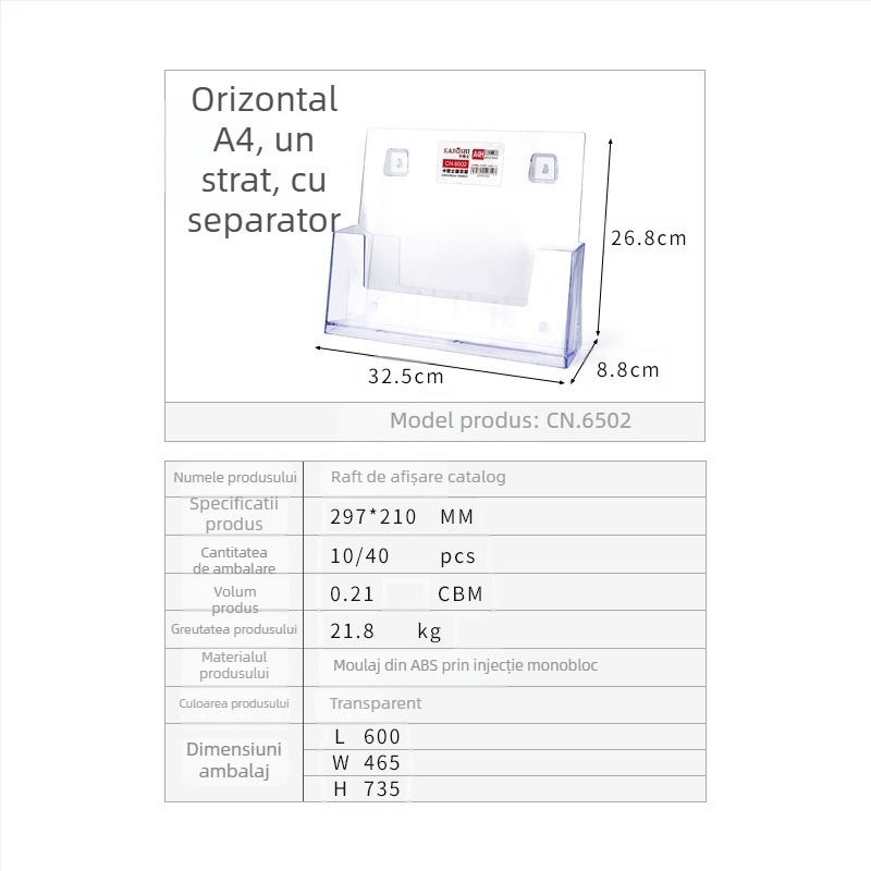 Kaboss suport de afișaj din acrilic pentru birou - multi-strat pentru cataloage și pliante