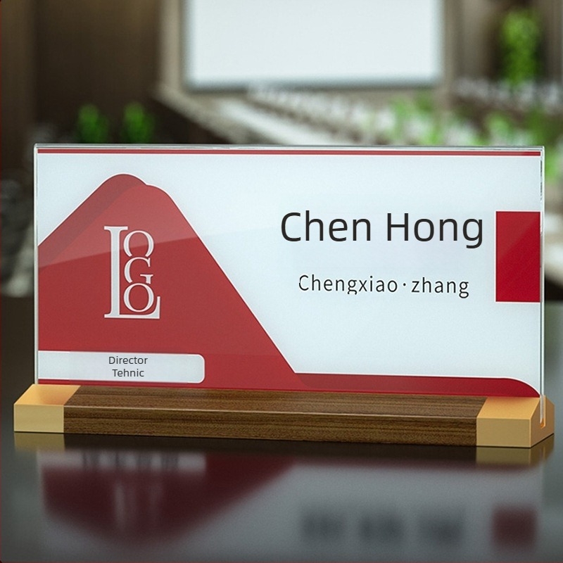 Suport acrilic de birou pentru carduri de vizită și nume — marca Luton; Material: sticlă organică; Categoria: display promoțional; Stil: birou