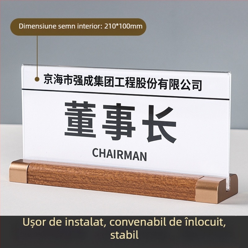 Suport acrilic de birou pentru carduri de vizită și nume — marca Luton; Material: sticlă organică; Categoria: display promoțional; Stil: birou