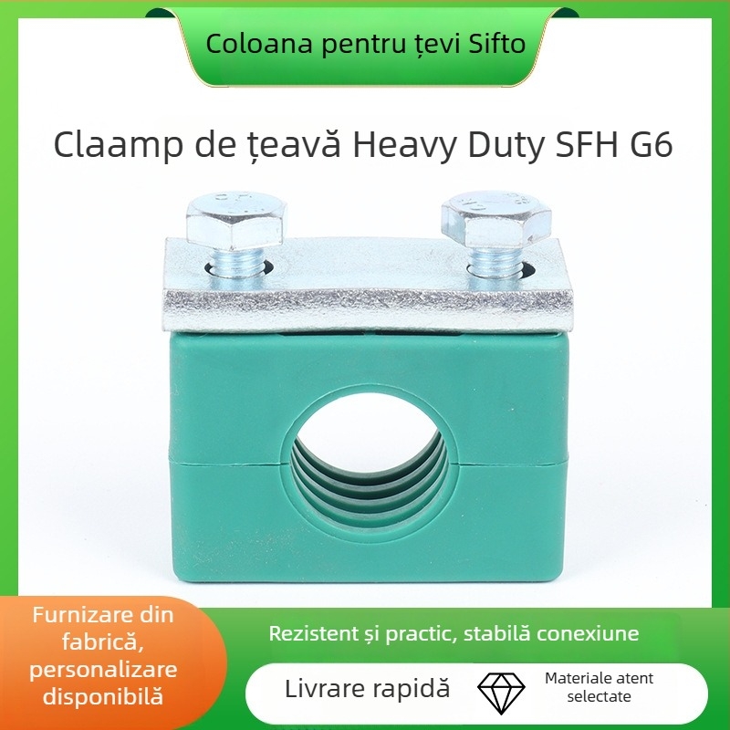 Clemă pentru țevi SFH G6, din plastic, dură, cu o singură gaură, pentru fixarea cablurilor — Sitfo