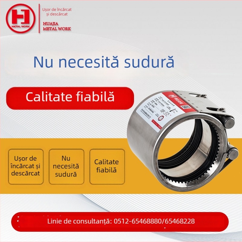 Huajia conector pentru țevi din oțel inoxidabil, clemă cu inel din dinți, limitator de tracțiune, specificația 26.9–2420