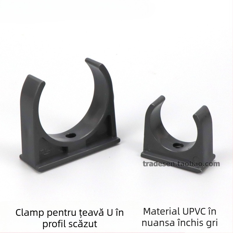 Colier pentru țevi PVC, în formă de U, pentru țevi de apă, design șa