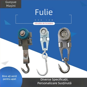 Guoyue Sistem din oțel inoxidabil pentru linia de tăiere, cu roată de suspensie și șină simplă/dubla — pentru ridicarea porcilor, vacilor și oilor