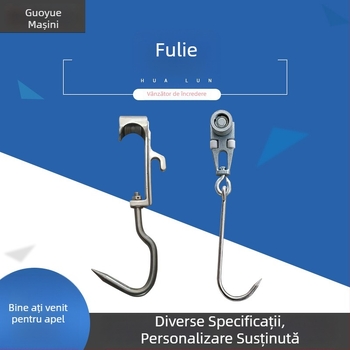 Guoyue Sistem din oțel inoxidabil pentru linia de tăiere, cu roată de suspensie și șină simplă/dubla — pentru ridicarea porcilor, vacilor și oilor