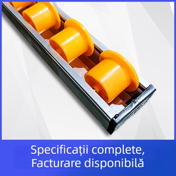 Șină glisantă din aliaj de aluminiu cu margine din oțel inoxidabil întărită pentru rafturi depozitare