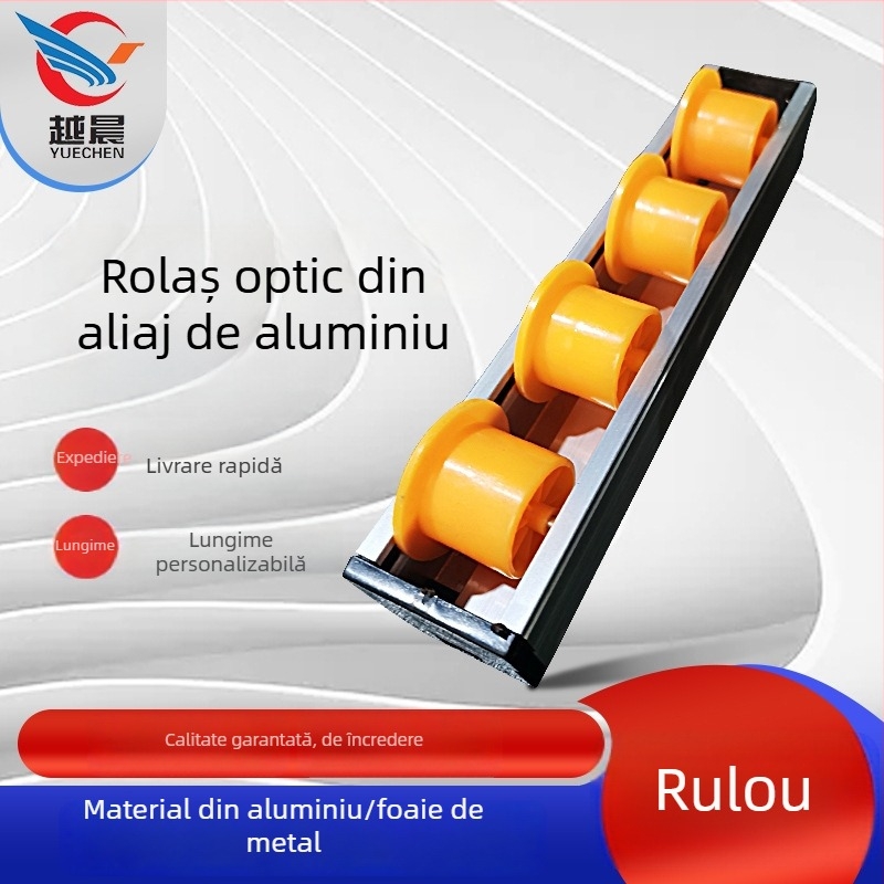 Șină glisantă din aliaj de aluminiu cu margine din oțel inoxidabil întărită pentru rafturi depozitare