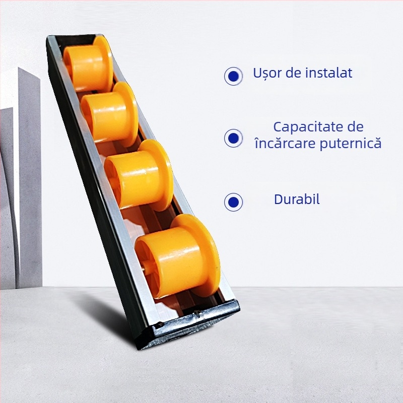 Șină glisantă din aliaj de aluminiu cu margine din oțel inoxidabil întărită pentru rafturi depozitare