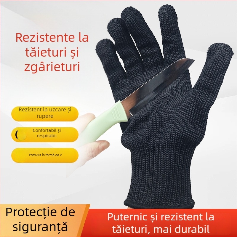 Mănuși rezistente la tăieturi, din poliester, pentru prelucrare mecanică, întreținere auto și manipulare logistică