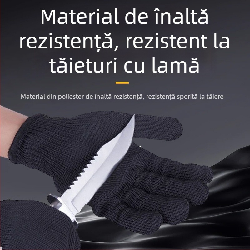 Mănuși rezistente la tăieturi, din poliester, pentru prelucrare mecanică, întreținere auto și manipulare logistică
