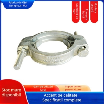 Colier pentru țevi din fontă maleabilă - marca SL, rezistent la temperaturi înalte, greu, cu spirală dublă, model SL400-SL1275