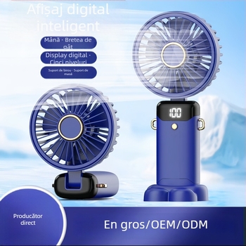 Ventilator de mână, material PP, silențios, pentru studenți, călătorii, birou, internat, călătorii de afaceri