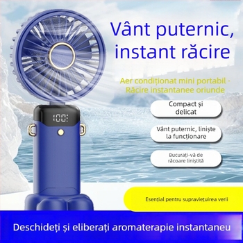 Ventilator de mână, material PP, silențios, pentru studenți, călătorii, birou, internat, călătorii de afaceri