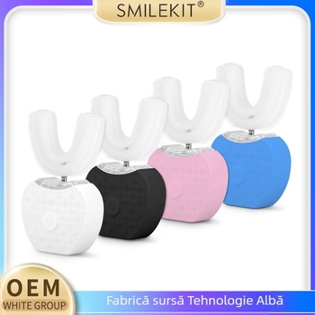Smilekit periuță de dinți electrică în formă de U, reîncărcabilă, Model 01, pentru adulți