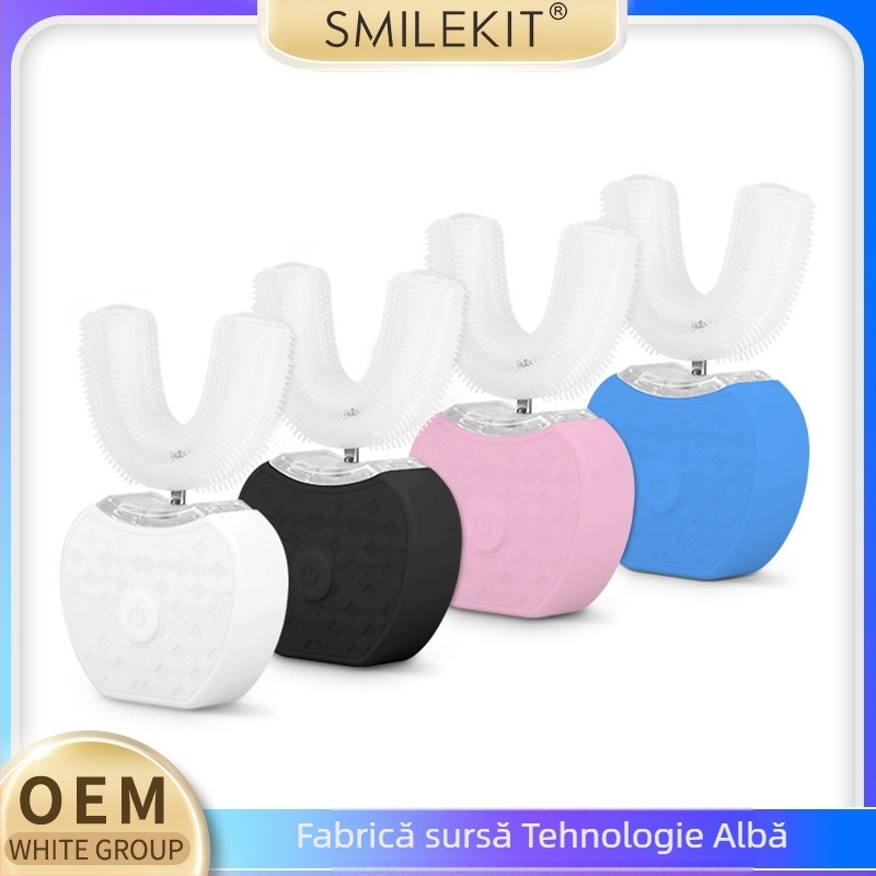 Smilekit periuță de dinți electrică în formă de U, reîncărcabilă, Model 01, pentru adulți