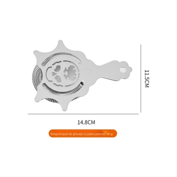 Shaker de cocktail cu temă craniu (oțel inoxidabil; stil modern minimalist; lansat în 2011; greutate 90 g)