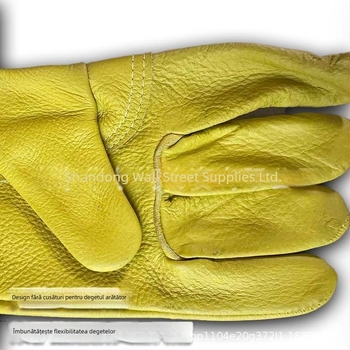 Mănuși de sudură din piele de vită – rezistente la uzură și ignifuge, potrivite pentru sudură electrică și sudură cu arc argon