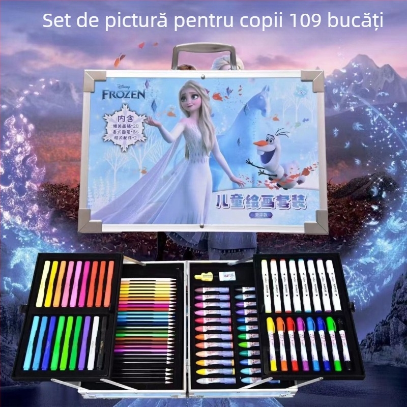 Set de markere acuarelă pentru copii, 145 de bucăți într-o cutie din aluminiu, TOUCH CHENJI