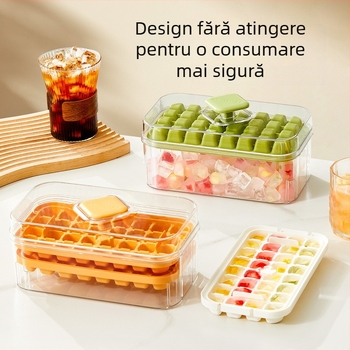 Formă pătrată pentru cuburi de gheață - din PP plastic, eliberare ușoară, opțiune de personalizare