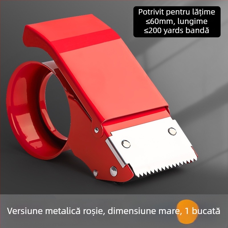 Deli aparat de sigilat cutii cu bandă, dispozitiv de mână, ABS/metal, model 80080180280382382453250, lățime bandă până la 60 mm