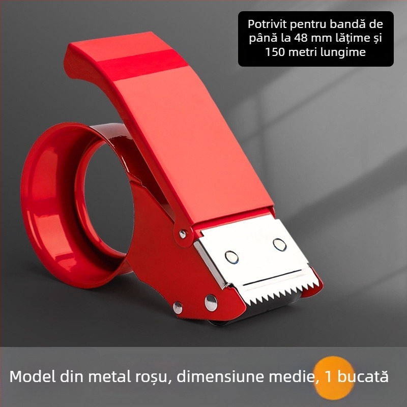 Deli aparat de sigilat cutii cu bandă, dispozitiv de mână, ABS/metal, model 80080180280382382453250, lățime bandă până la 60 mm
