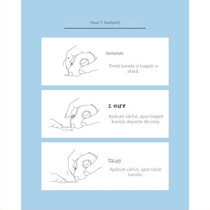 MT2025 Tăietor de bandă – fluorescente, ruptibil, decor pentru agendă și colaje