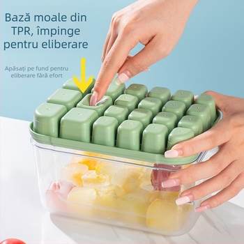 Formă din silicon pentru cuburi de gheață – capacitate 6+16, înghețare rapidă, demoldare facilă