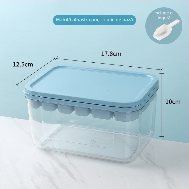 Formă din silicon pentru cuburi de gheață – capacitate 6+16, înghețare rapidă, demoldare facilă