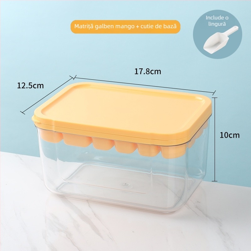 Formă din silicon pentru cuburi de gheață – capacitate 6+16, înghețare rapidă, demoldare facilă