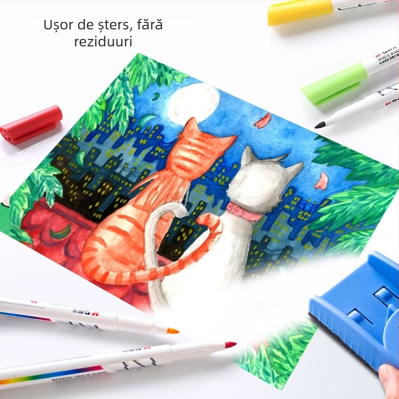 AWMY2301 Marker portabil pentru tablă albă, pe bază de apă, corp din plastic; ambalare: 1/24/144; potrivit pentru birou și clasă