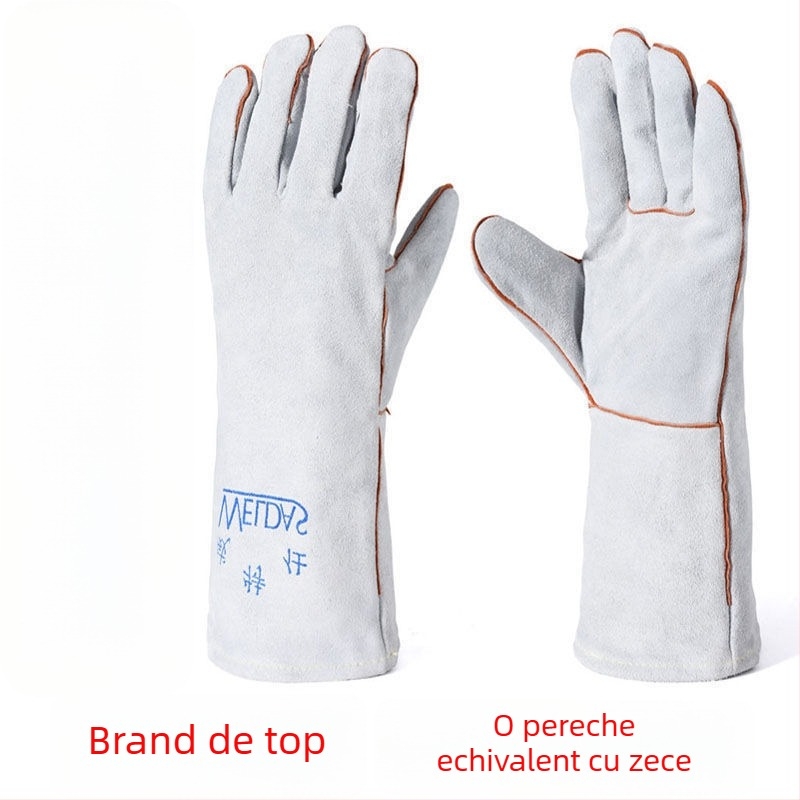 Mănuși de sudură din piele de vită – rezistente la căldură, uzură și temperaturi înalte
