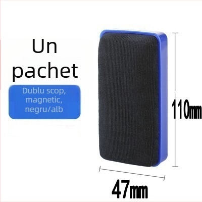 Set magnetic pentru tablă neagră și tablă albă, radieră de cretă fără praf, pentru școală, atașare magnetică