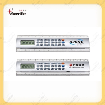 Calculator cu logo personalizat și riglă multifuncțională, corp ABS, afișaj de 8 cifre, baterie