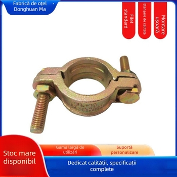 Colier pentru țevi, fontă, cu șurub dublu, rezistent la temperaturi înalte, model SL22-SL1275