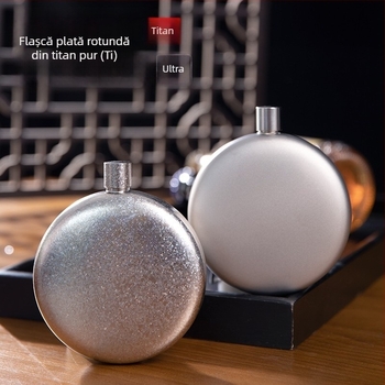 AUZU sticlă portabilă de vin din titan pur, stil retro, cu siglă Can, pentru vin